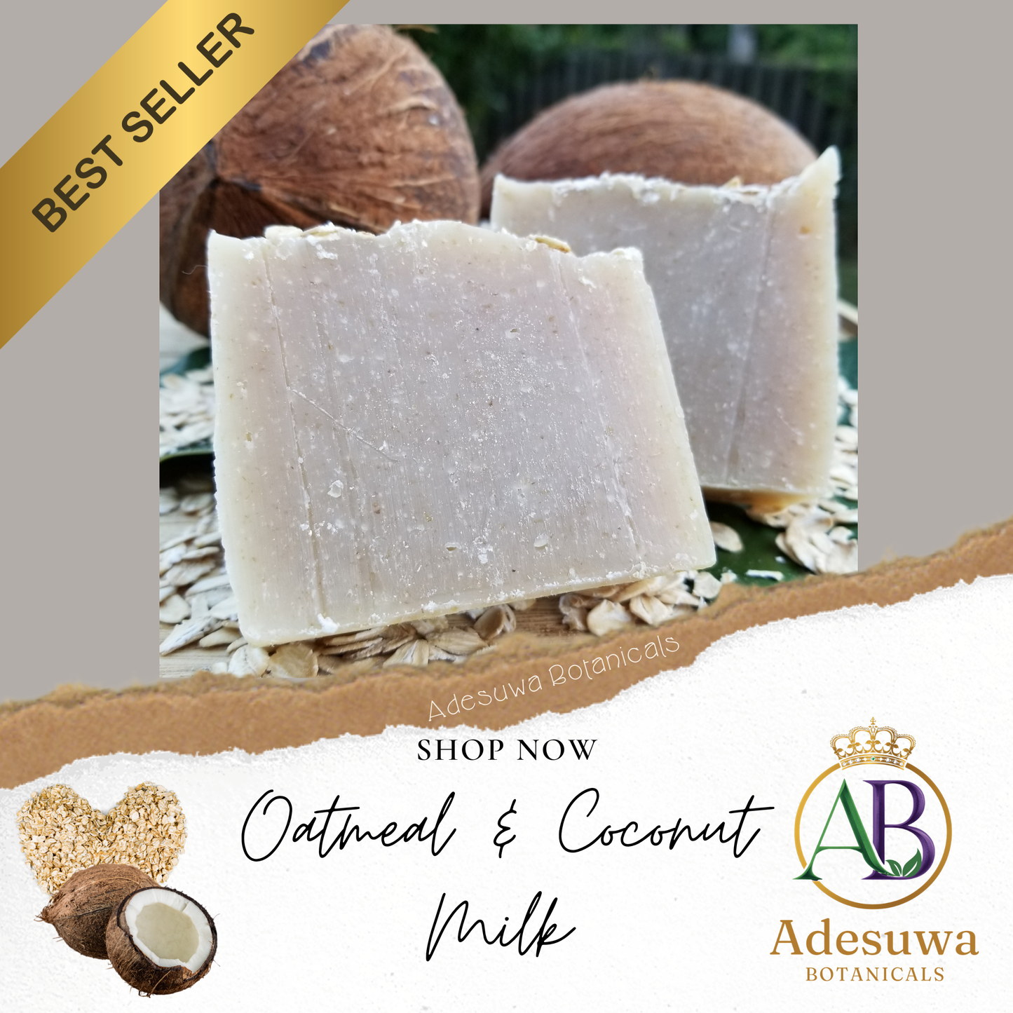 Oatmeal and Coconut Milk Soap